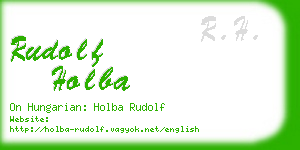 rudolf holba business card